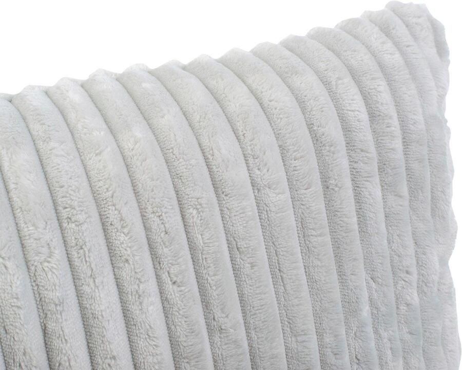 Gözze Sierkussen Corduroy-look sierkussen 50x50 cm passend bij cord-look deken kussenhoes & vulling(1 stuk)