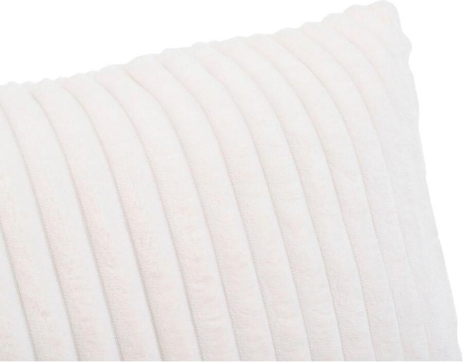 Gözze Sierkussen Corduroy-look sierkussen 50x50 cm passend bij cord-look deken kussenhoes & vulling(1 stuk)