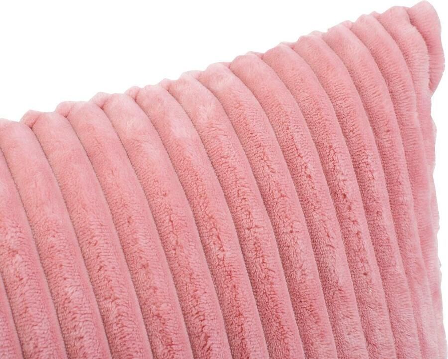 Gözze Sierkussen Corduroy-look sierkussen 50x50 cm passend bij cord-look deken kussenhoes & vulling(1 stuk)