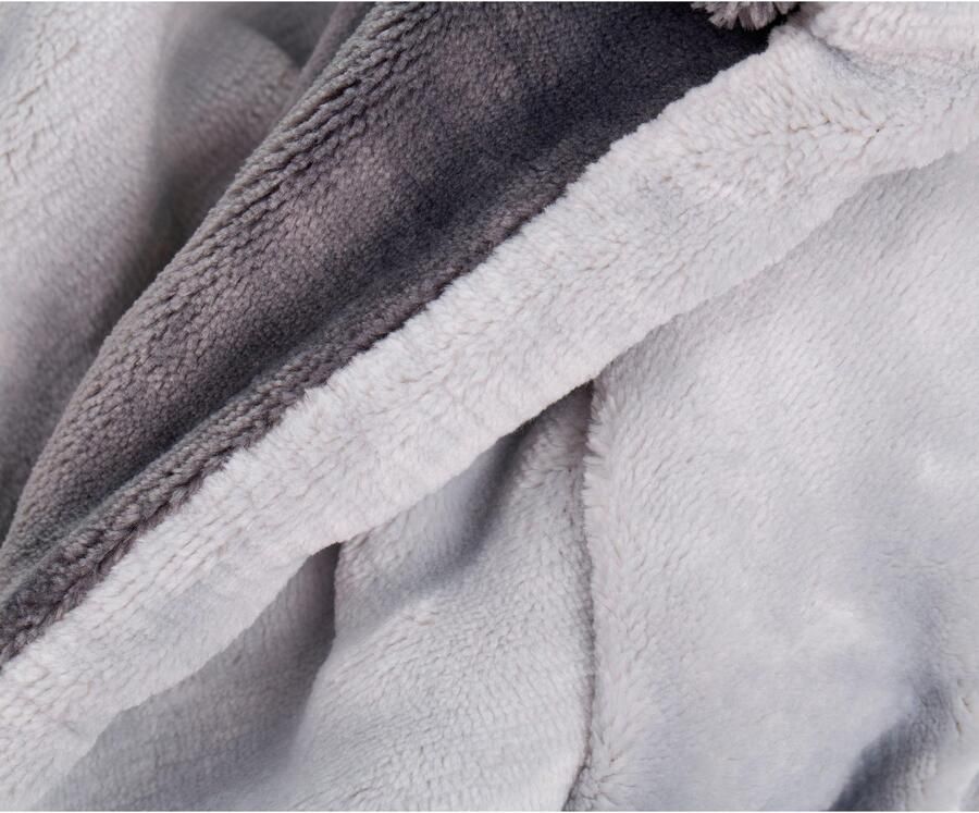 Gözze Tweezijdig te gebruiken overtrekset Superpluis in mt. 135x200 of 155x220 cm Fleece behaaglijk warm in de winter dekbedovertrek met reversible-look (2-delig)