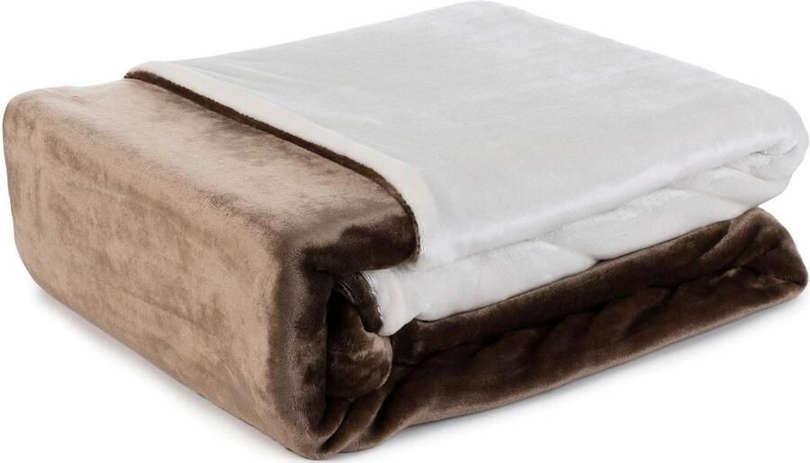 Gözze Tweezijdig te gebruiken overtrekset Superpluis in mt. 135x200 of 155x220 cm Fleece behaaglijk warm in de winter dekbedovertrek met reversible-look (2-delig)