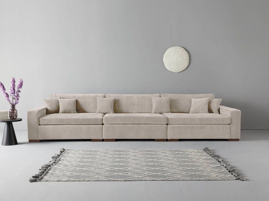 Home affaire 3-zitsbank Skara XXL Loungebank XXL met binnenveringsinterieur in vele overtrekkwaliteiten