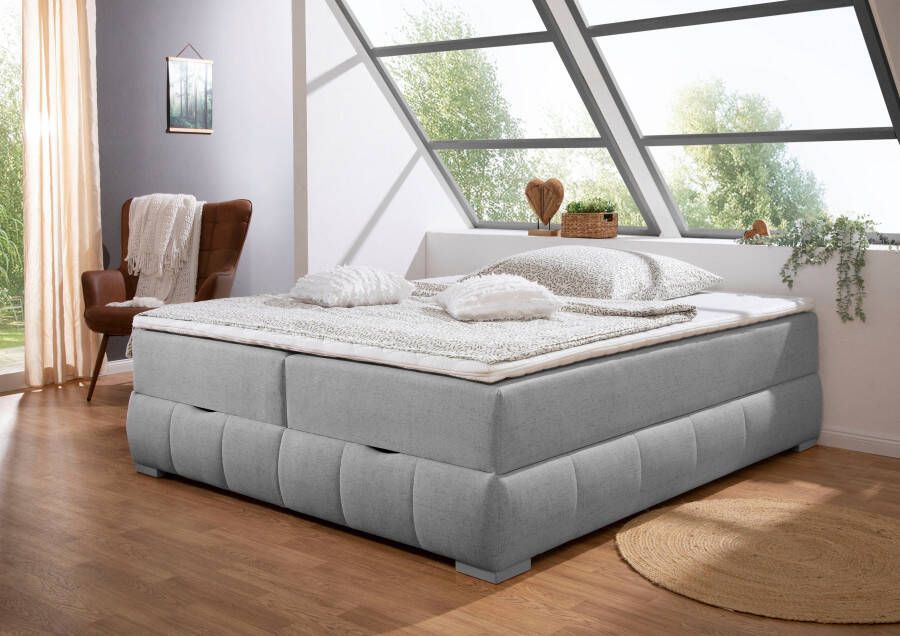 OTTO Boxspring Wehma zonder hoofdbord inclusief matrastopper en bedlade
