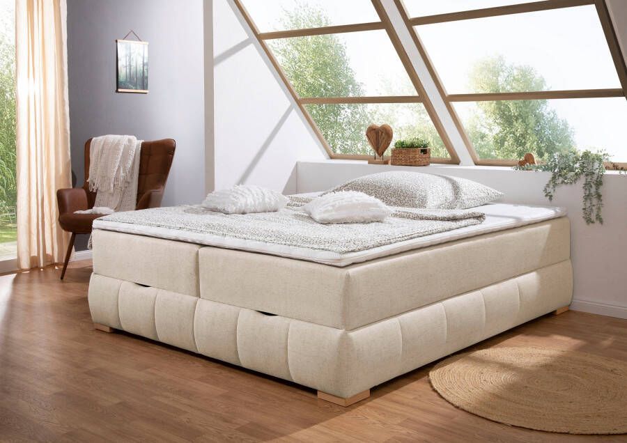 OTTO Boxspring Wehma zonder hoofdbord inclusief matrastopper en bedlade