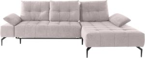 Guido Maria Kretschmer Home&Living Hoekbank Inclusief zitdiepteverstelling verstelbare armleuning metalen poot