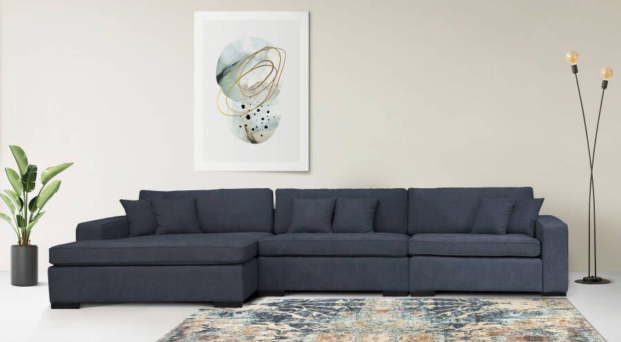 Guido Maria Kretschmer Home&Living Ottomane Skara L-vorm Loungebank met binnenveringsinterieur in vele overtrekkwaliteiten
