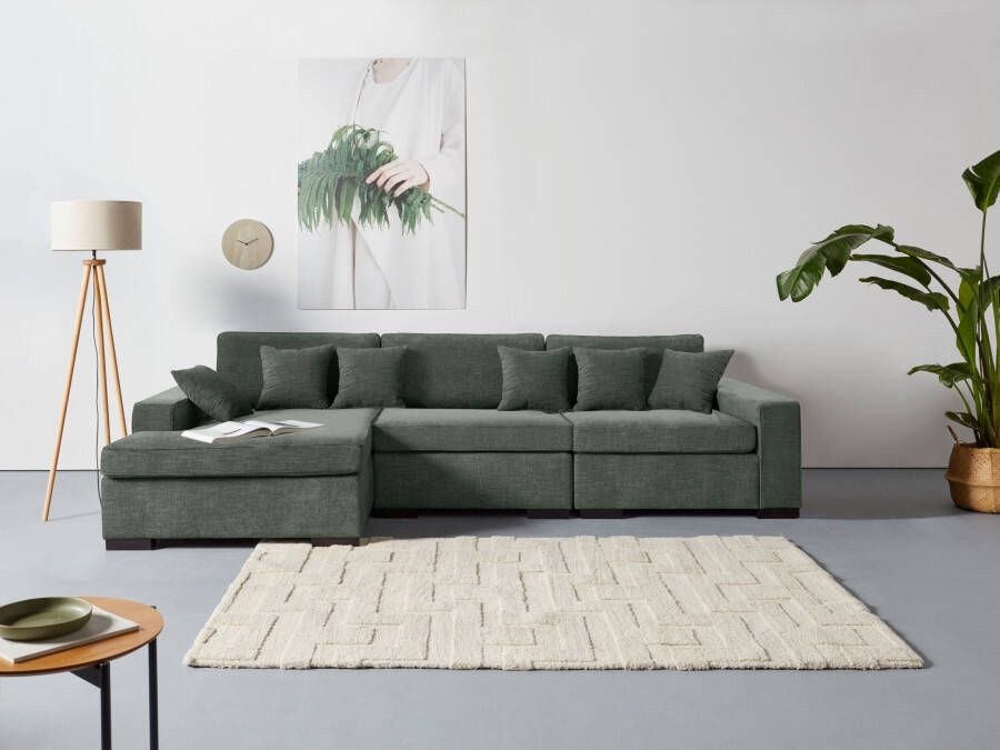 Home affaire Ottomane Skara L-vorm Loungebank met binnenveringsinterieur in vele overtrekkwaliteiten
