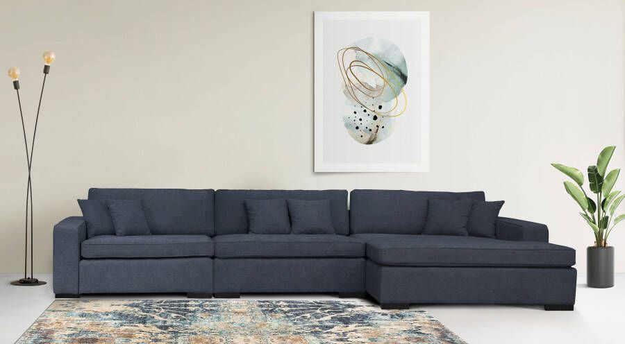 Guido Maria Kretschmer Home&Living Ottomane Skara L-vorm Loungebank met binnenveringsinterieur in vele overtrekkwaliteiten