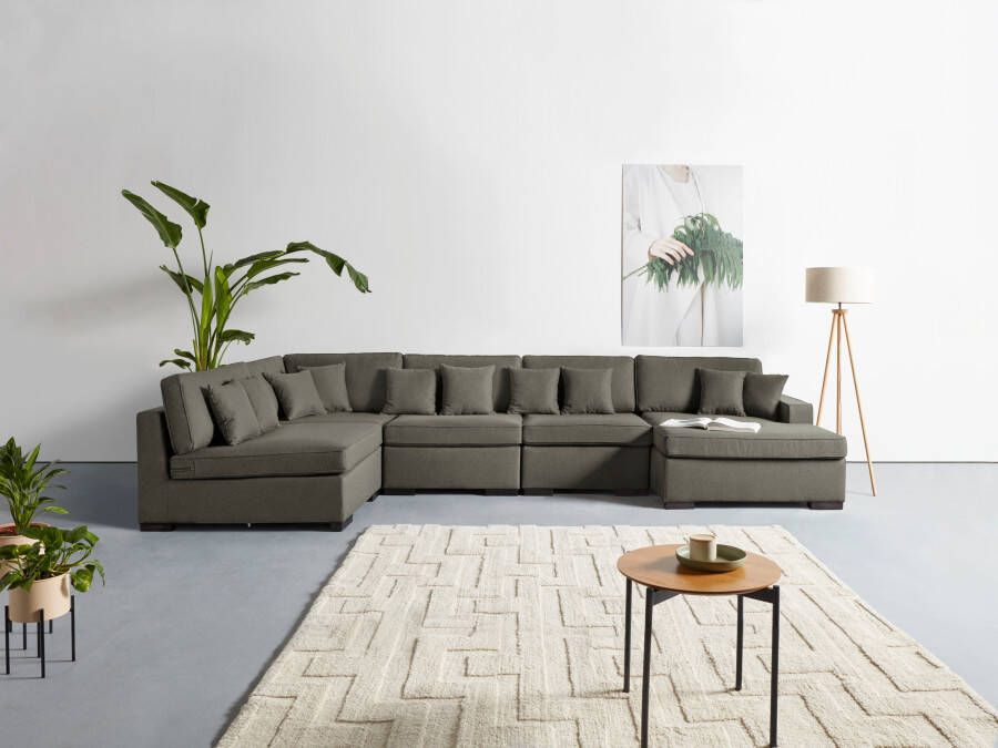 Guido Maria Kretschmer Home&Living Zithoek Skara U-vorm Loungebank met binnenveringsinterieur in vele overtrekkwaliteiten