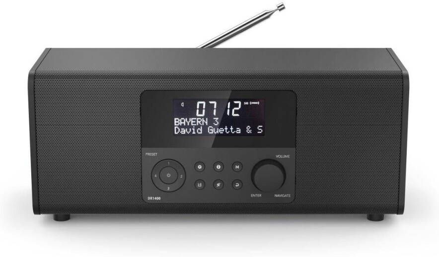 Hama Digitale radio (DAB+) Digitaal radio DAB wekkerradio FM stereo 6W DR1400