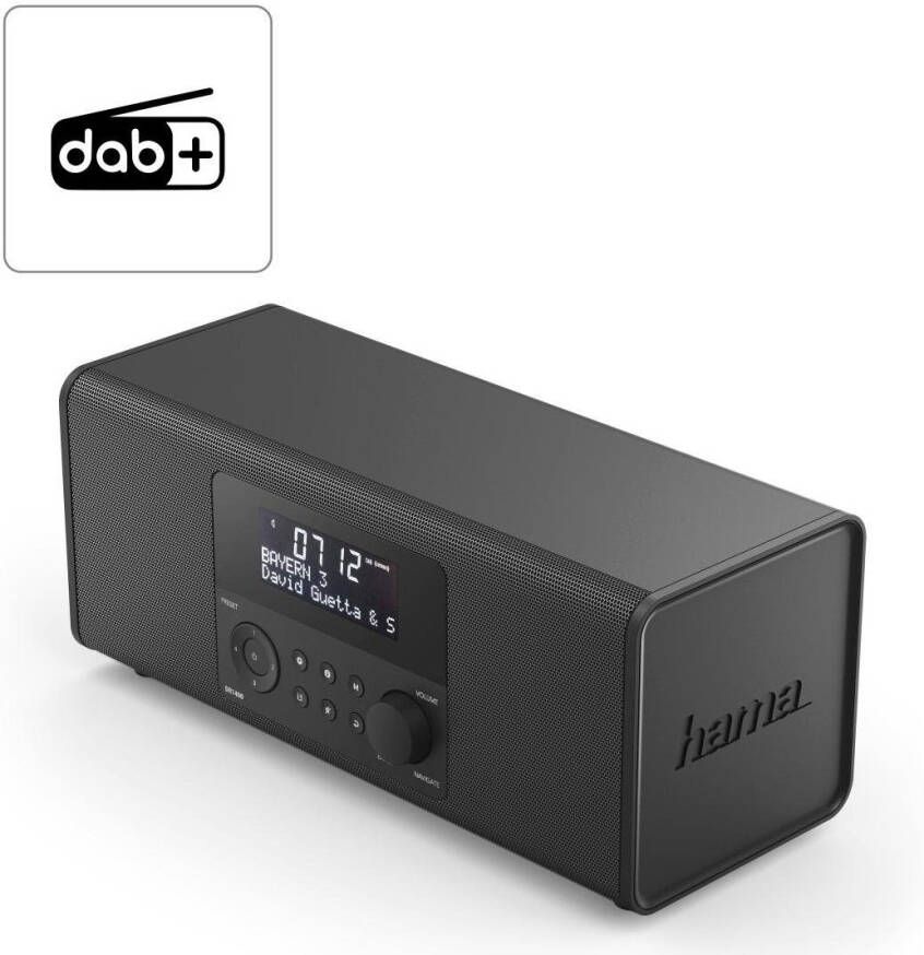 Hama Digitale radio (dab+) Digitaal radio DAB wekkerradio FM stereo 6W DR1400