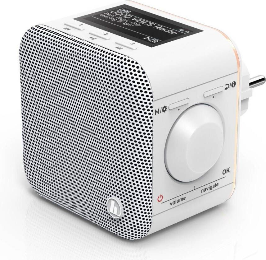 Hama Digitale radio (DAB+) Stopcontactradio DAB radio v. stopcontact bluetooth FM DR40BT-plug-in