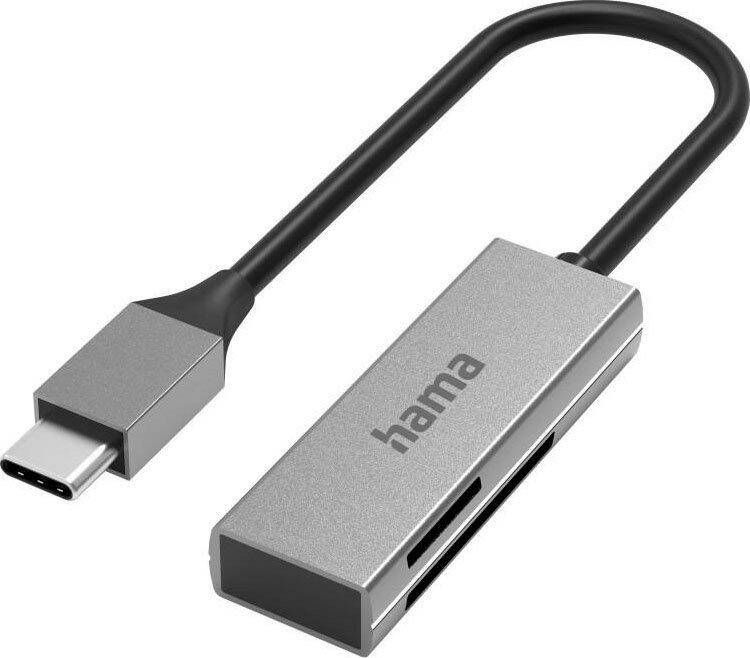 Hama RFID-kaartlezer USB-kaartlezer USB-C USB 3.0 SD microSD aluminium