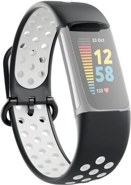 Hama Smartwatch-armband Sportarmband voor Fitbit Charge 5 ventilerende horlogebandje