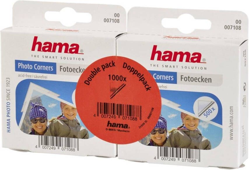 Hama Sticker Fotohoekjes-dispenser actie 2x500 hoekjes set van 2