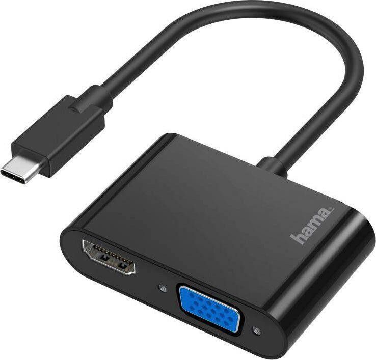Hama USB-adapter Video-adapter 2-in-1 USB-C-stekker-VGA & HDMI™-aansluiting Ultra HD 4K