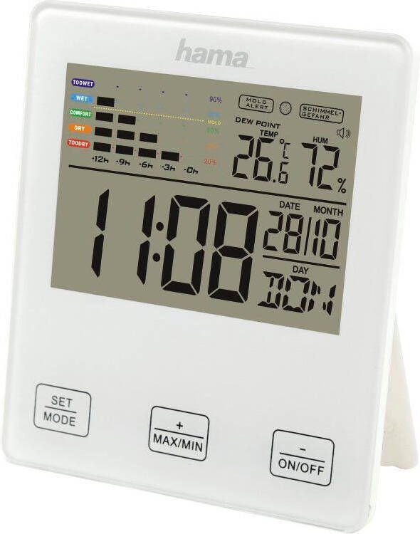 Hama Weerstation Thermo- Hygrometer "TH-10" mit Schimmelalarm Thermometer (1 stuk)