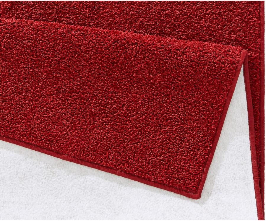 HANSE Home Vloerkleed Pure 100 korte pool Kortpolig effen omgezoomd loper woonkamer kinderkamer gang