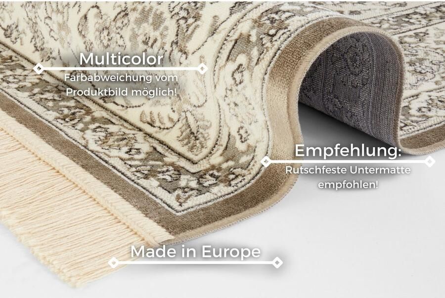 HANSE Home Vloerkleed Antiek Nain Oriëntaals met franje oriënt woonkamer slaapkamer eetkamer