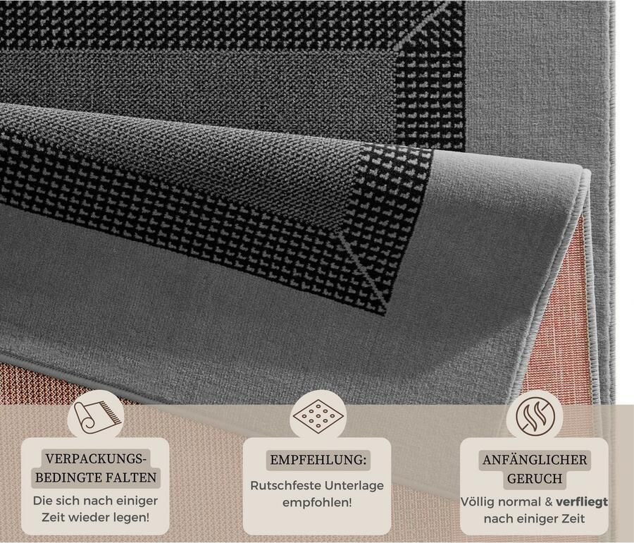 HANSE Home Vloerkleed Band Kortpolig zacht loper maten woonkamer slaapkamer eetkamer