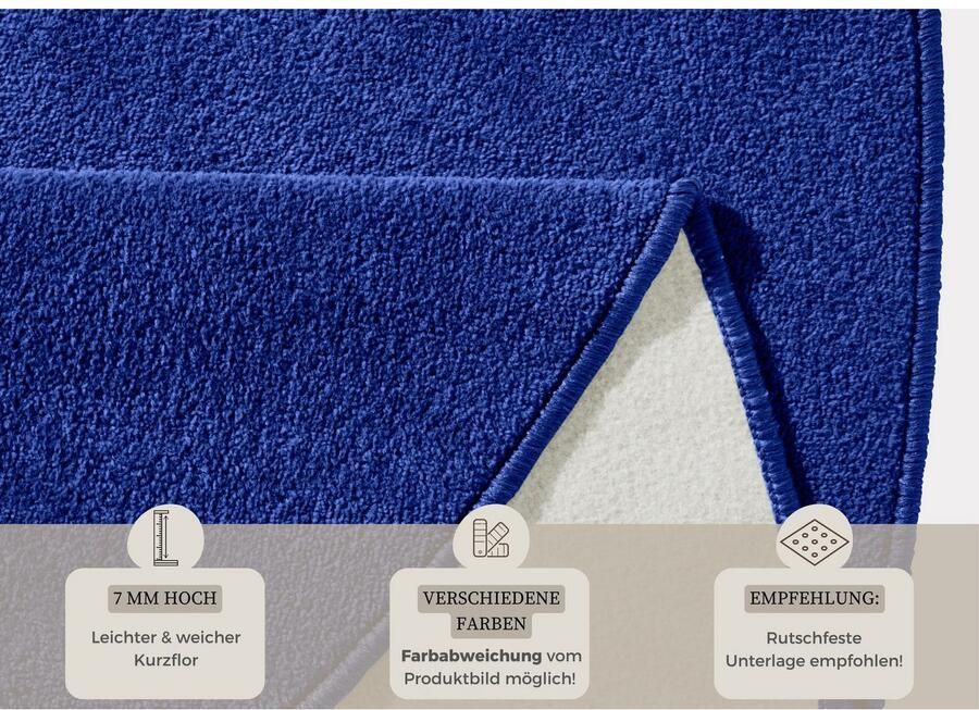 HANSE Home Vloerkleed Fancy Korte pool zacht uni woonkamer slaapkamer eetkamer