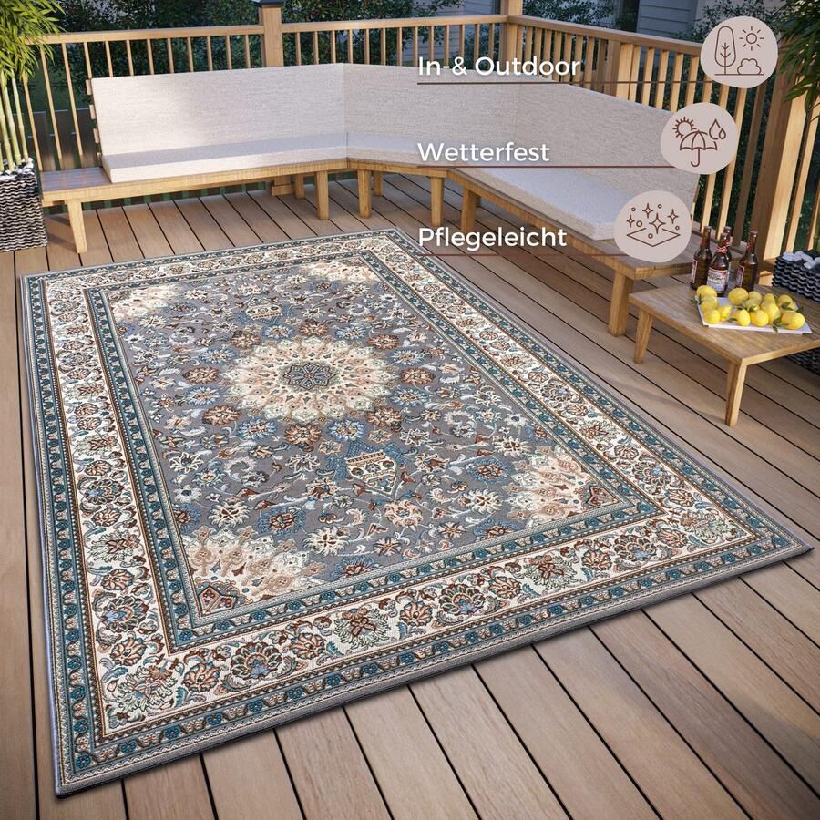 HANSE Home Vloerkleed Kadi In-& Outdoor Tapijt Weerbestendig Balkon Tuin Woonkamer Orient