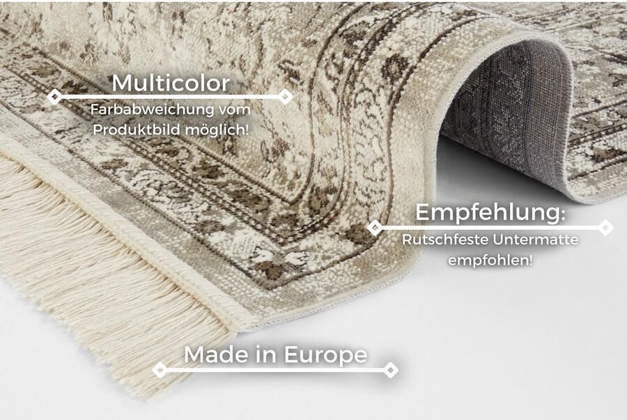 HANSE Home Vloerkleed Orient Vintage medaillon Oriëntaals met franje oriënt woonkamer slaapkamer eetkamer