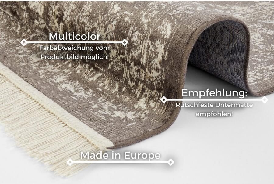 HANSE Home Vloerkleed Orient Vintage medaillon Oriëntaals met franje oriënt woonkamer slaapkamer eetkamer