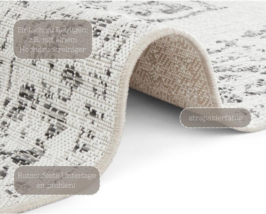 HANSE Home Vloerkleed Tilos In- & outdoor korte pool oriëntaals vintage woonkamer tuin