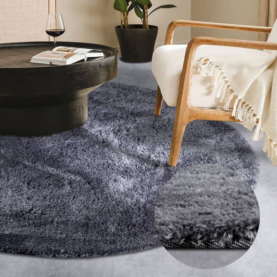 HANSE Home Hoogpolig vloerkleed Olaf Lange pool shaggy effen pluizig zacht glanzend modern effen