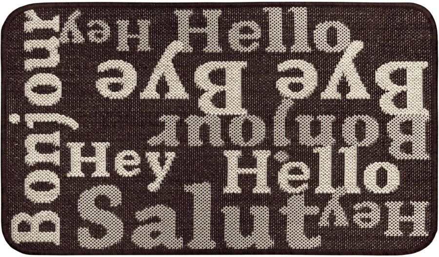 Hanse Home Deurmat Bonjour bruin 50x80 cm
