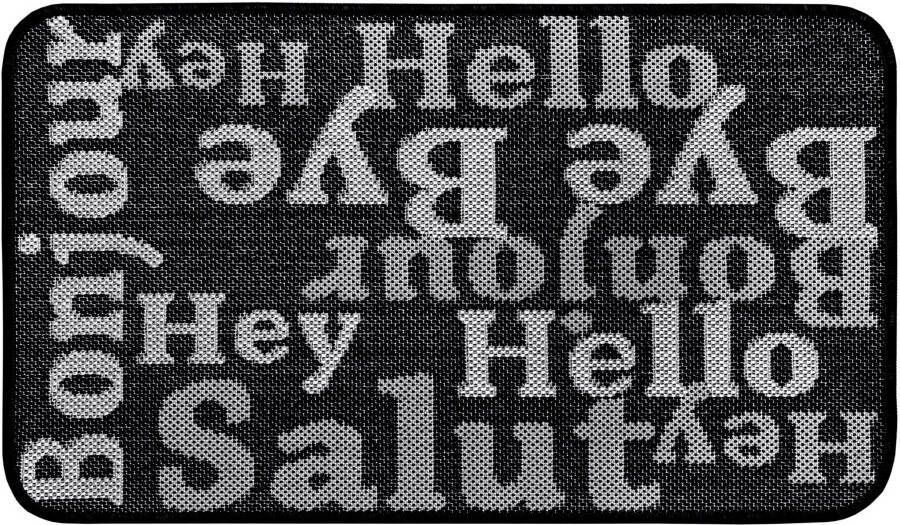 Hanse Home Deurmat Bonjour antraciet grijs 50x80 cm