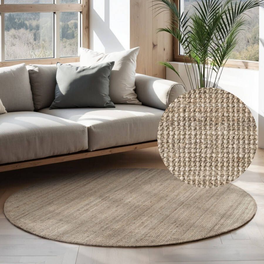 HANSE Home Vloerkleed Jaipur jute tapijt als loper en rond 100% natuurlijke vezel woonkamer eetkamer slaapkamer grs