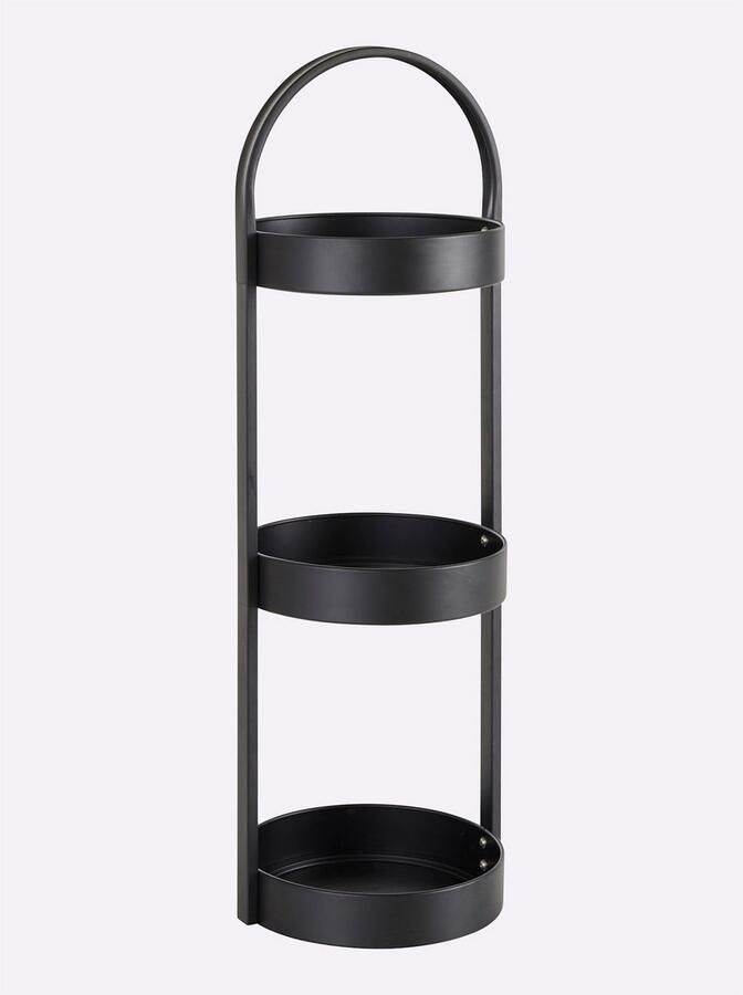 Wenko Rond badkamerrek zwart 3 etages