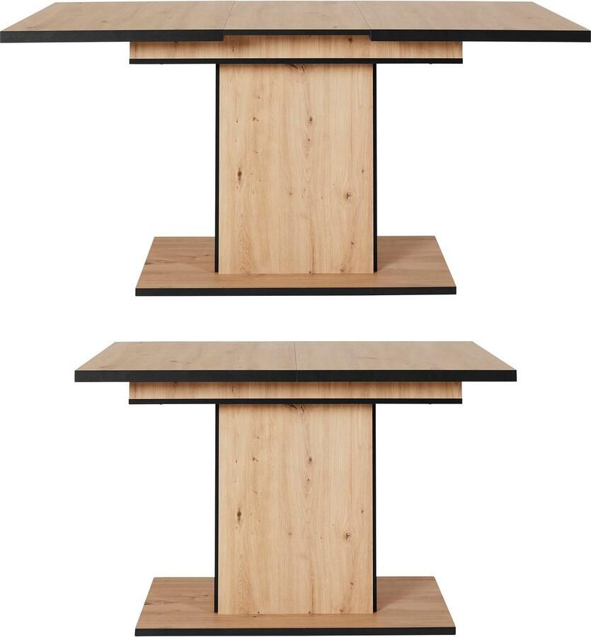 HELA Eettafel Ariana Bestseller tafel keukentafel uitschuiftafel door binnenin geplaatste inlegbladen uittrekbaar 120-160 cm