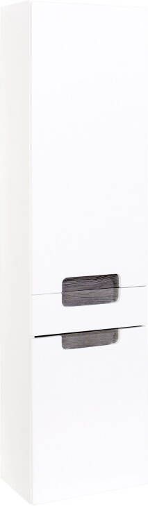 HELD MÖBEL Hoge kast Siena Breedte 40 cm met hoogglanzende fronten in wit