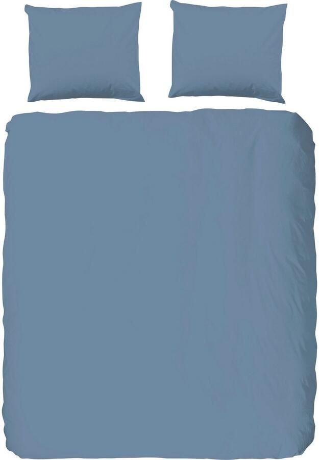 Hip Overtrekset Uni 100% katoen mako-satijn 135x200 effen wit rits (2-delig)