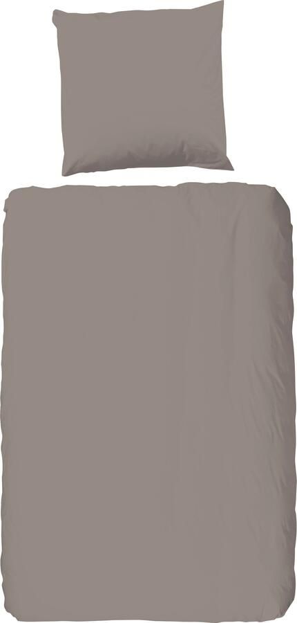 Hip Overtrekset Uni 100% katoen mako-satijn 135x200 effen wit rits (2-delig)