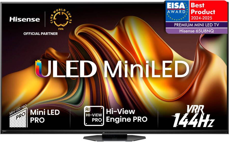 Hisense Mini-led-tv 65U8NQ 164 cm 65" 4K Ultra HD Smart TV 4k uhd uled mini led