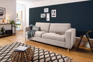 Home affaire 2 5-zitsbank Armando Luxe-microvezel bekleding in verschillende kleuren
