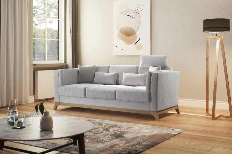 Home affaire 2 5-zitsbank Viva optioneel met houten frame van beukenhout