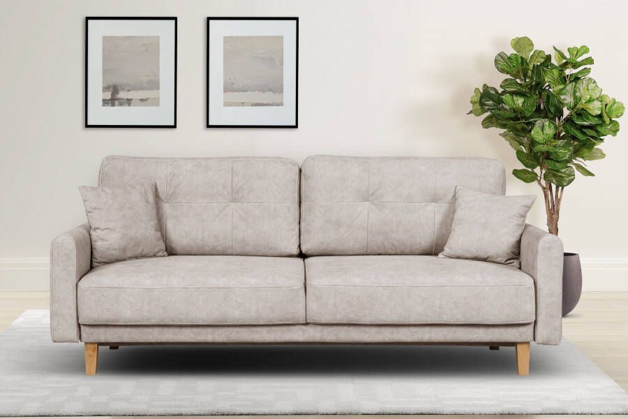 Home affaire 3-zitsbank TRIPLO optioneel slaapbank met bedlade afmetingen B D H: 215 100 89 cm