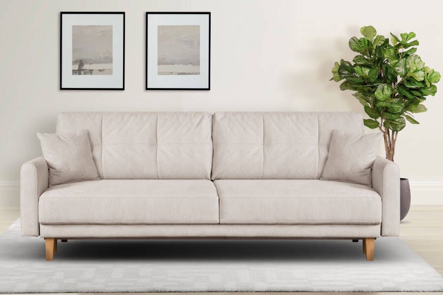 Home affaire 3-zitsbank TRIPLO optioneel slaapbank met bedlade afmetingen B D H: 215 100 89 cm