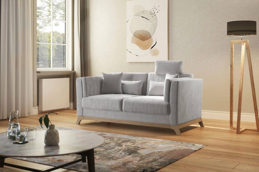 Home affaire 3-zitsbank Viva met houten frame van beukenhout