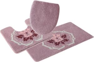 Home affaire Badmat Cremona Bloemmotief antislip badmatten ook als 3-delige set