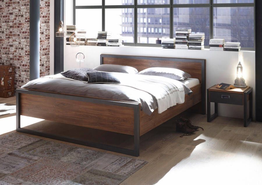 Home affaire Bed Detroit in 3 breedten in trendy industriële look