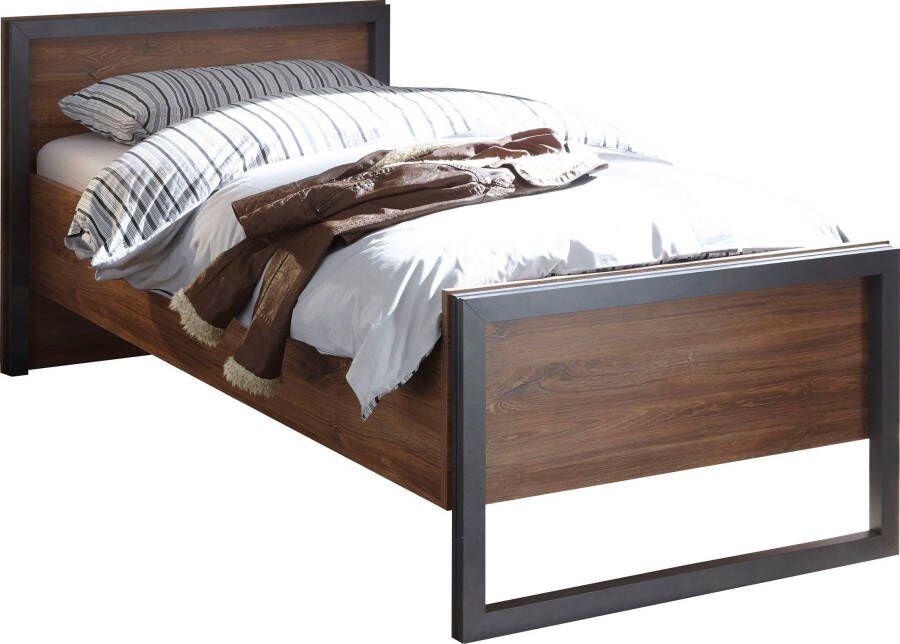 Home affaire Bed Detroit eenpersoonsbed in industriële stijl bedframe slaapkamer