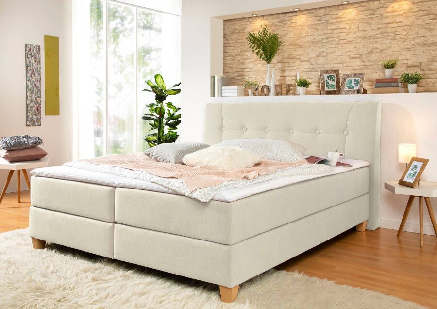 Home affaire Boxspring Calloway incl. topmatras xxl-uitvoering in 4 kleuren 5 breedten 3 matrassoorten