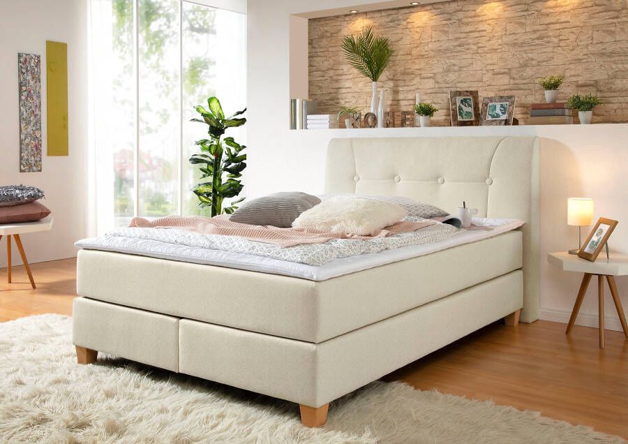 Home affaire Boxspring Calloway incl. topmatras xxl-uitvoering in 4 kleuren 5 breedten 3 matrassoorten