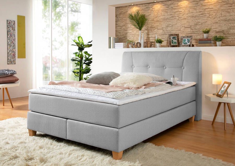 Home affaire Boxspring Calloway incl. topmatras xxl-uitvoering in 4 kleuren 5 breedten 3 matrassoorten